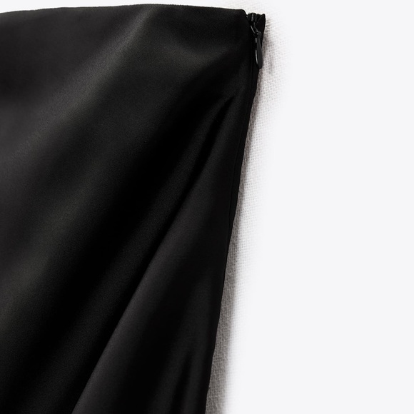 Zara strapless satin effect midi dress NWT - Picture 7 of 7